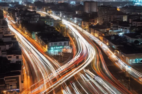 roads at night
